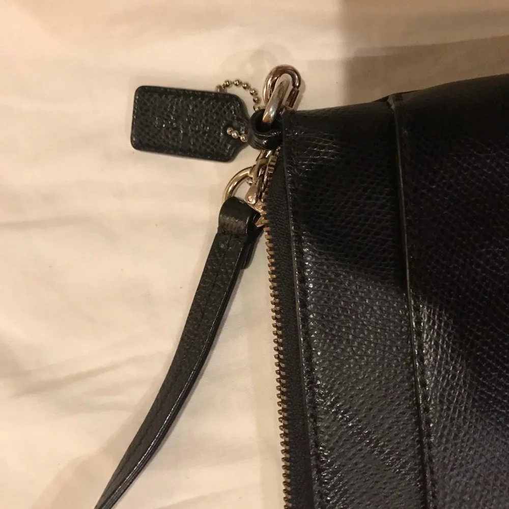 Coach black leather purse or wristlet - Vintage
